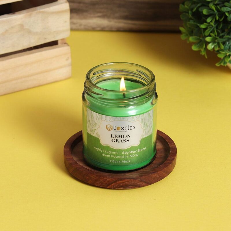 Boxglee Lemon Grass Scented Big Jar Candles