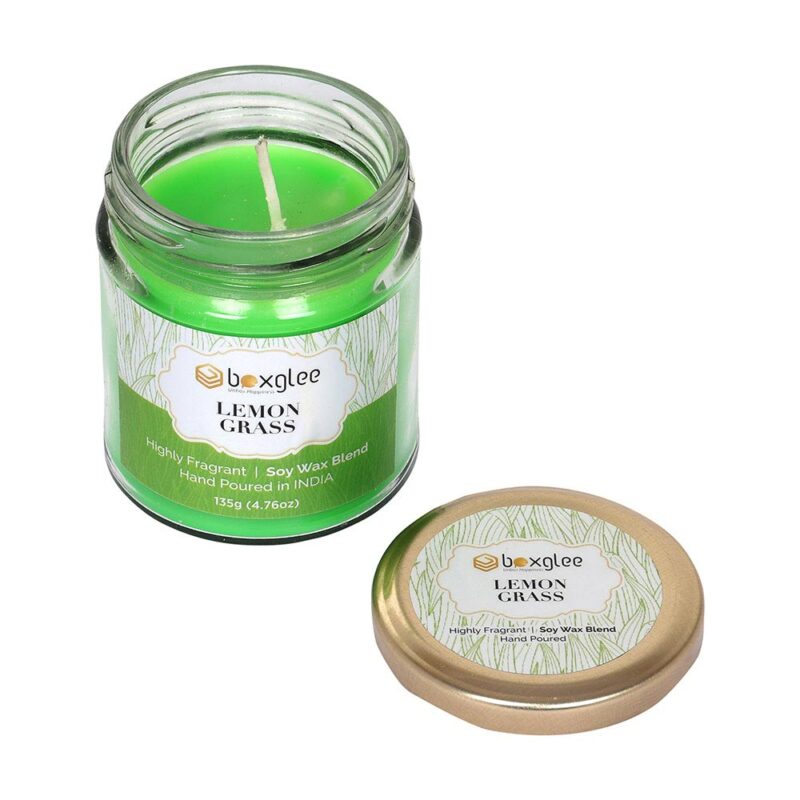 Boxglee Lemon Grass Scented Big Jar Candles