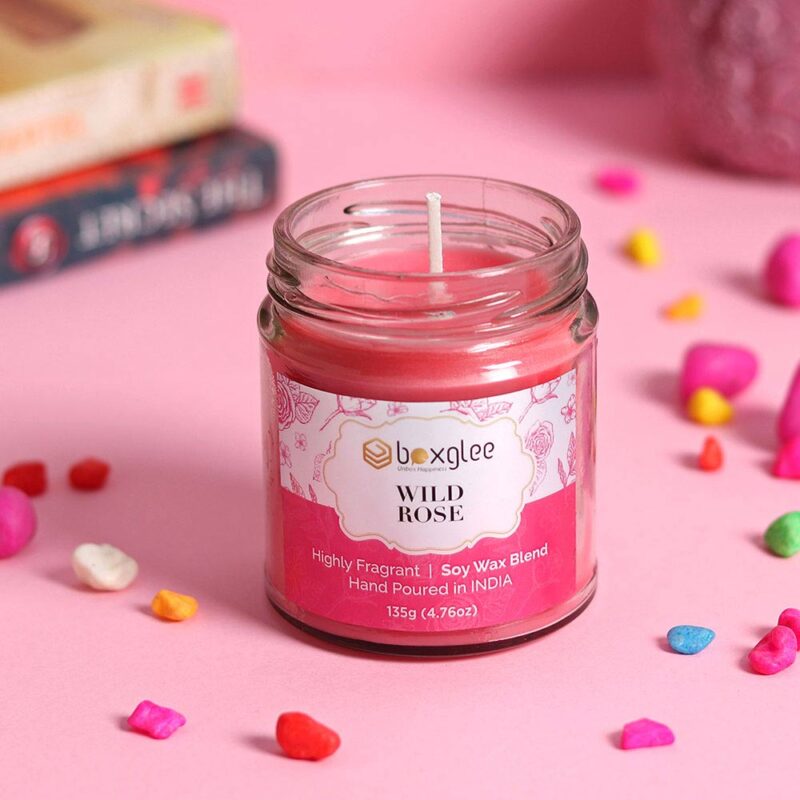 Boxglee Rose Scented Big Jar Candles