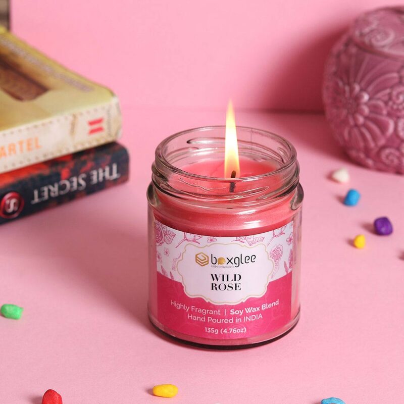 Boxglee Rose Scented Big Jar Candles