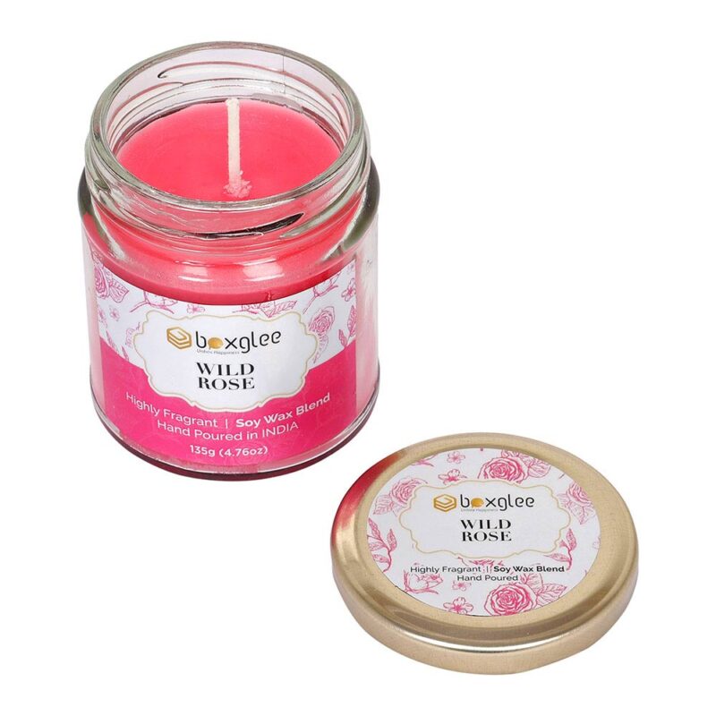 Boxglee Rose Scented Big Jar Candles