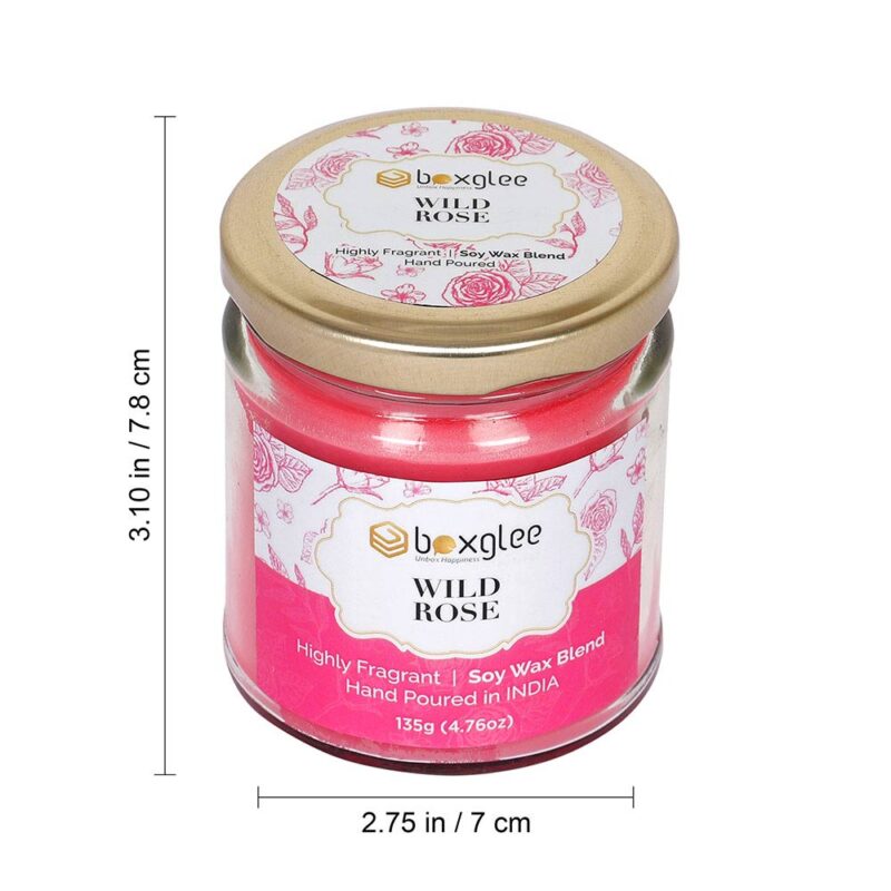 Boxglee Rose Scented Big Jar Candles