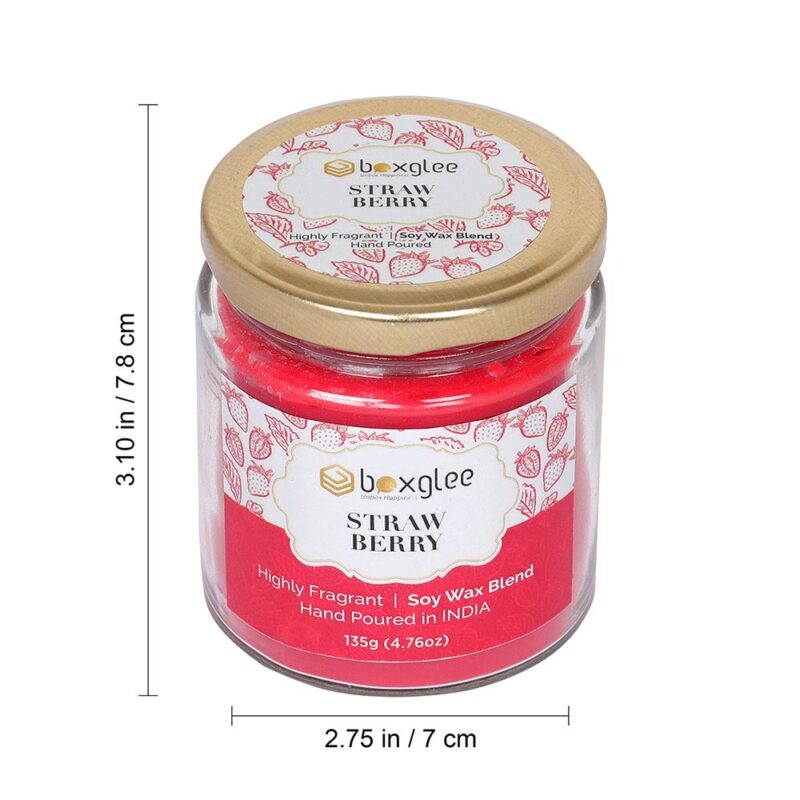 Boxglee Strawberry Scented Big Jar Candles