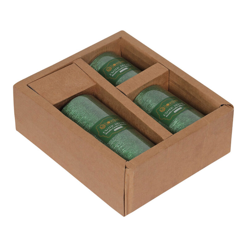 Boxglee Brushed Green Pillar Candles