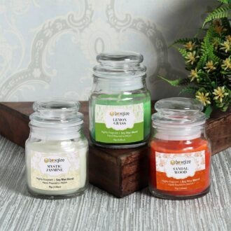 Boxglee Scented Big Jar Candles Mystic Jasmine, Sandalwood, Lemongrass