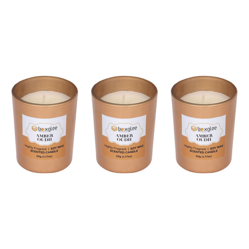 Votive Scented Candle Amber Oudh Fragrance